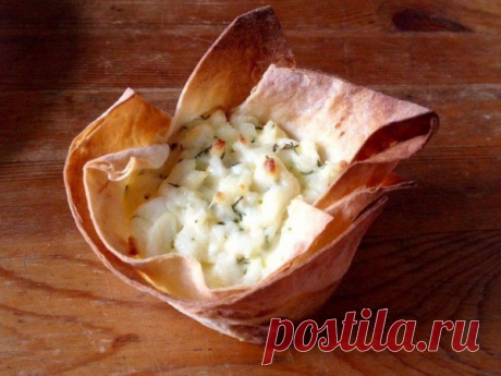 Вкуснейшие корзинки из лаваша