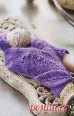 Варежки спицами