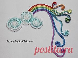 Мотив для ирландского кружева "Радужное облачко" - Ярмарка Мастеров - ручная работа, handmade
