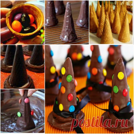 How to DIY Chocolate Witches' hats | www.FabArtDIY.com