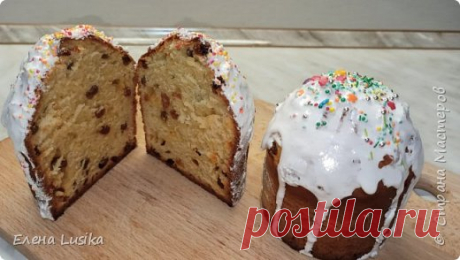 Пасхальный кулич без дрожжей творожный /простой рецепт без замеса