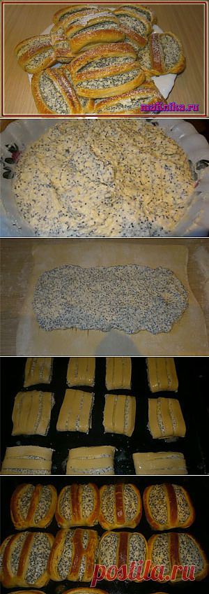 Слоёные булочки с творогом