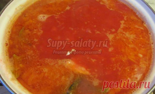 Традиционный красный борщ с ребрышками. Рецепт с пошаговыми фото