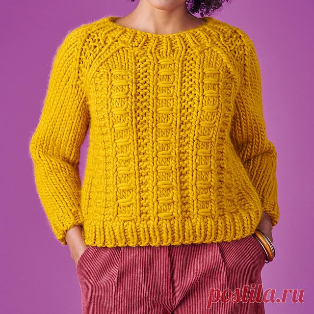 Женский джемпер спицами из толстой пряжи Robinia - Портал рукоделия и моды