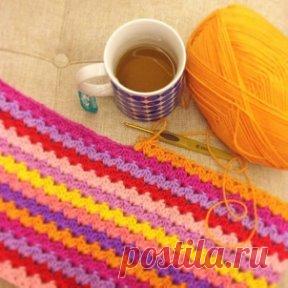 Узор для вязания пледа (УЗОРЫ КРЮЧКОМ)
http://zhurnal.rykodelniza.ru/uzor-dlya-vyazaniya-pleda-uzory-kryuchkom/