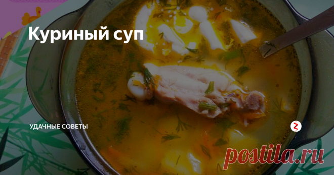 Куриный суп | уДачные советы | Яндекс Дзен