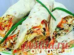 Домашняя шаурма из лаваша. - Простые рецепты Овкусе.ру