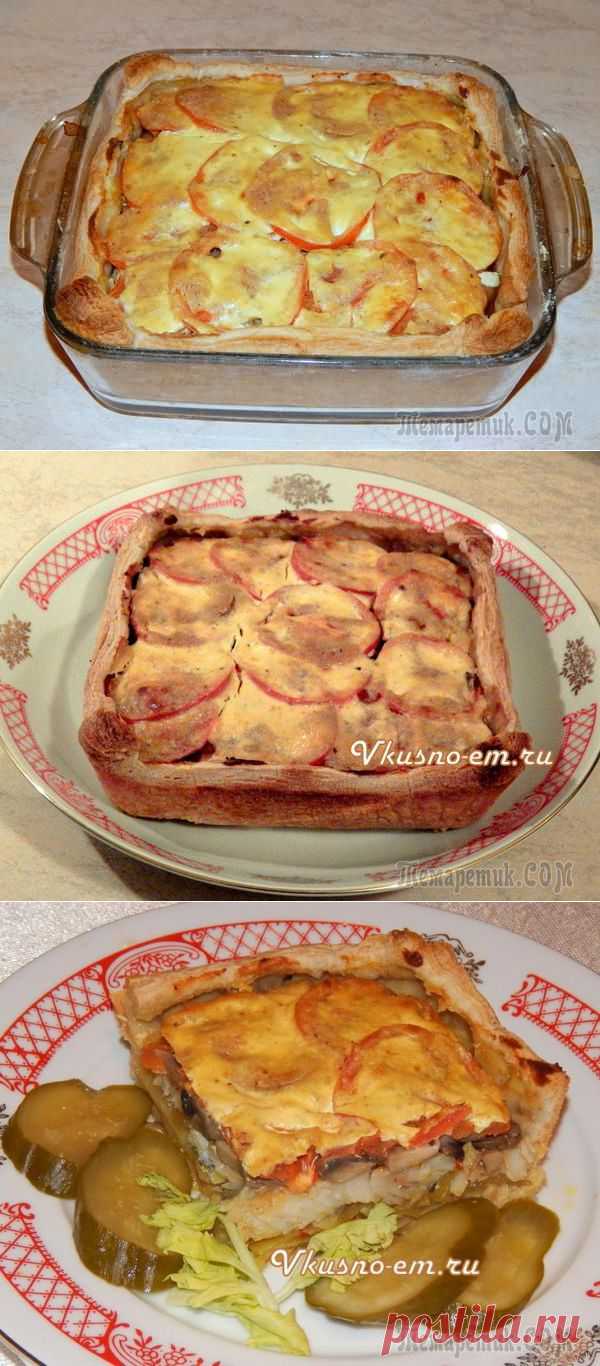РЫБА, ЗАПЕЧЁННАЯ В ТЕСТЕ С ОВОЩАМИ И ГРИБАМИ