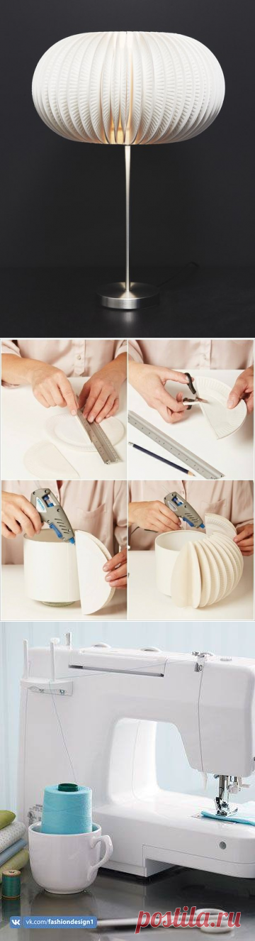 Красивый абажур из одноразовой посуды — Сделай сам, идеи для творчества - DIY Ideas