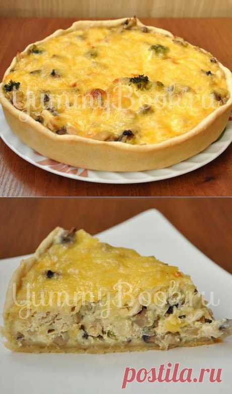 Лоранский пирог с грибами и курицей | 4vkusa.ru