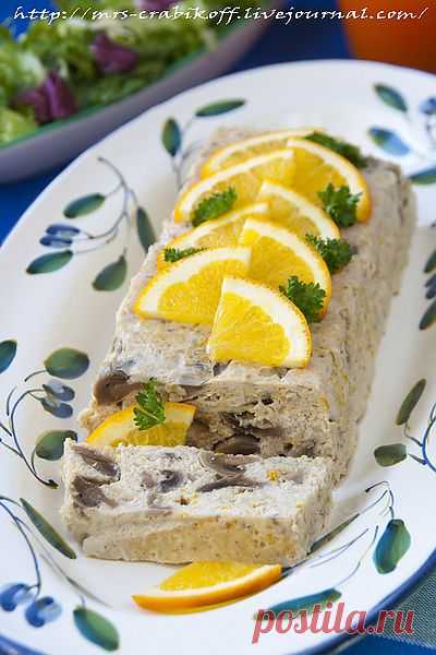 Куриный паштет с шампиньонами.