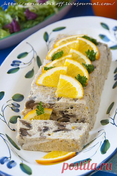 Куриный паштет с шампиньонами.
