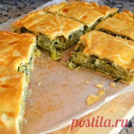 Нежный пирог с капустой и мясом