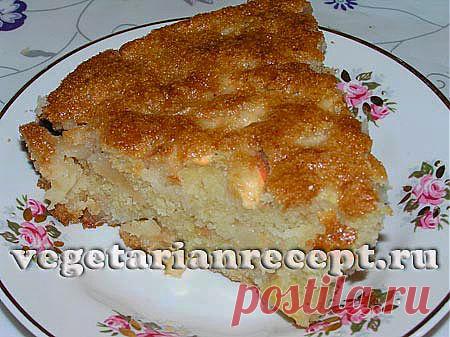 Яблочный пирог или шарлотка с яблоками без яиц.