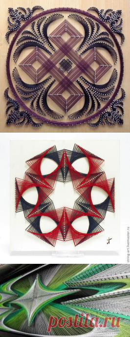 Картины из ниток и гвоздей. Стринг арт | ХОЧУХА