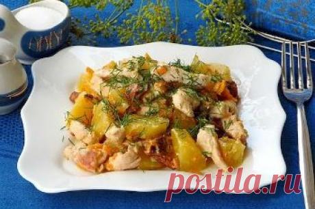 Как приготовить жаркое из курицы в мультиварке - Жаркое . 1001 ЕДА вкусные рецепты с !