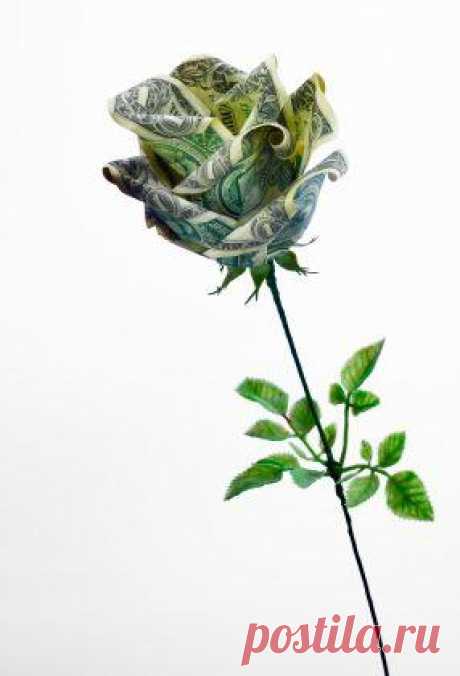 Money Origami Rose