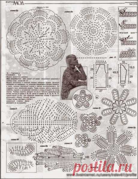 Irish crochet &amp;: Топ Павлин