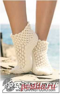 Дамские ажурные носки спицами схема и описание от Drops