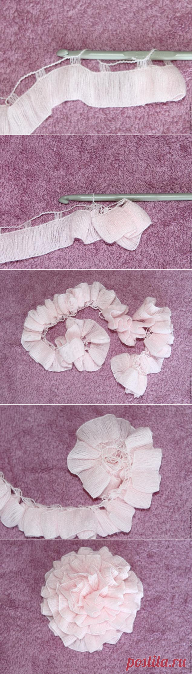 Делаем цветок из Adelia Ruff - Ярмарка Мастеров - ручная работа, handmade