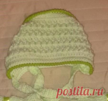 МК по вязанию чепчика для новорожденных 0-3 мес - чепчик для новорожденного крючком ... ничего не смогла найти. Да и варианты все больше девчачьи. Если кто знает нормальный МК для чепчика крючком с размерами всех частей - буду очень признательна.А так пришлось достать из запасов чепец, ... ваять чепчики совершенно разных узоров! Чего я и сделала.Итак. Опять же, все расчеты были мной проделаны для вязания пряжей YarnArt Baby, крючок 3, плотность вязания 16 п = 10 см в ширину.Сам чепчик  ...