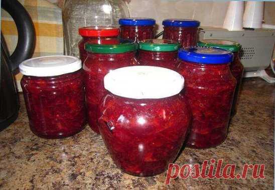 Салат из свеклы на зиму в банках