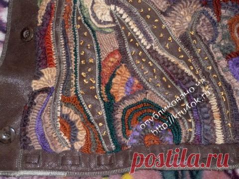 Куртка в технике фриформ — работа Натальи Самойловой