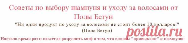 Советы по выбору шампуня и уходу за волосами от Полы Бегун | Качественные шампуни, кондиционеры и другие уходовые средства за волосами по отзывам Полы Бегун | Paula Begoun - косметический полицейский cosmetic cop
