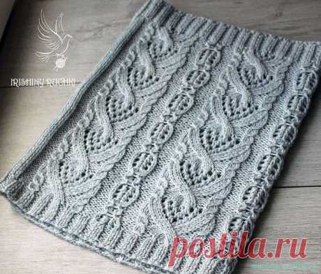 Красивое вязание | Снуд спицами
