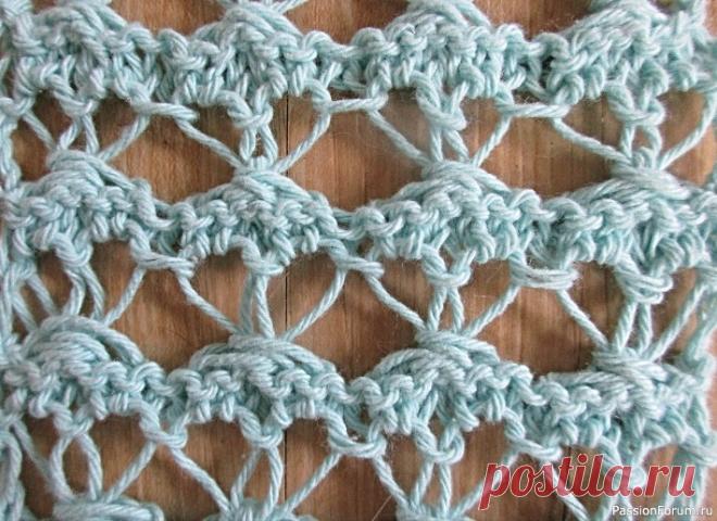Мережечный узор- ''Тонкие линии.'' | Вязание для женщин спицами. Схемы вязания спицами