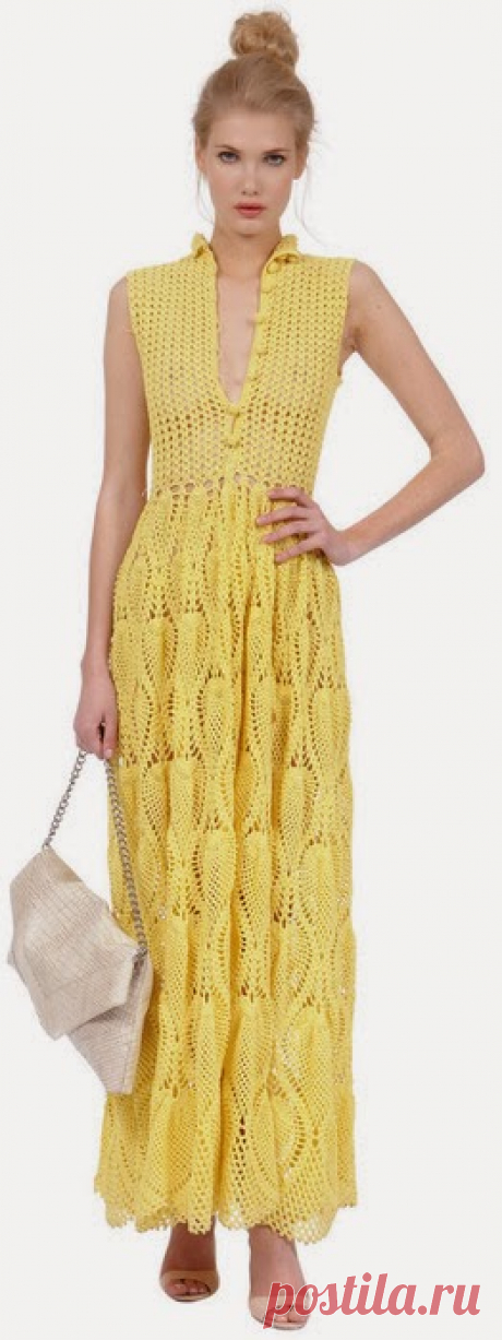 Crochê Tricô - Gráficos: Vestido Lindíssimo em Crochê