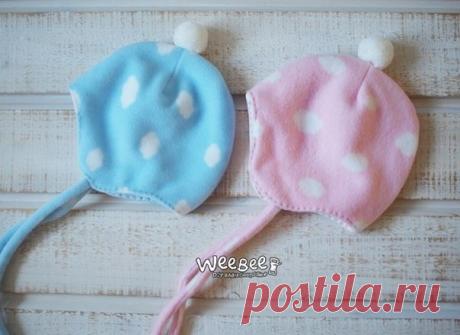 Шьем шапочку из флиса для малышей