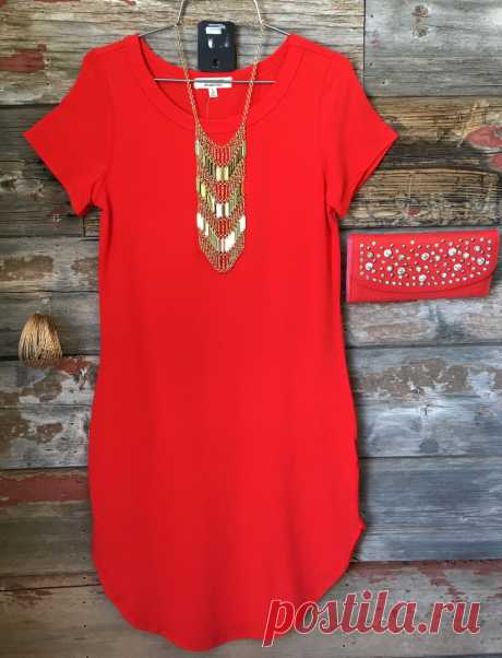 Fun in the Sun Tunic Dress: Red Orange | privityboutique