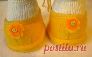 МК.Шьём туфли для игрушки.