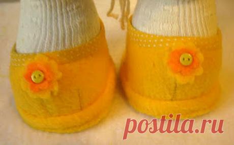 МК.Шьём туфли для игрушки.