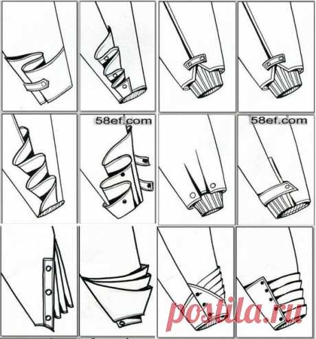 Варианты оформления низа рукава — Сделай сам, идеи для творчества - DIY Ideas