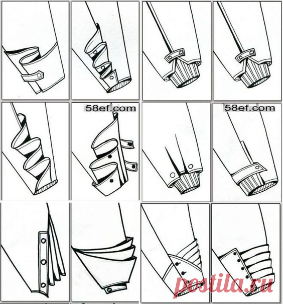 Варианты оформления низа рукава — Сделай сам, идеи для творчества - DIY Ideas