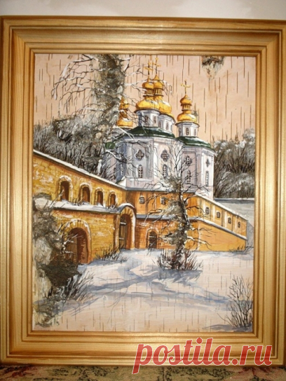 Великолепная резьба по бересте