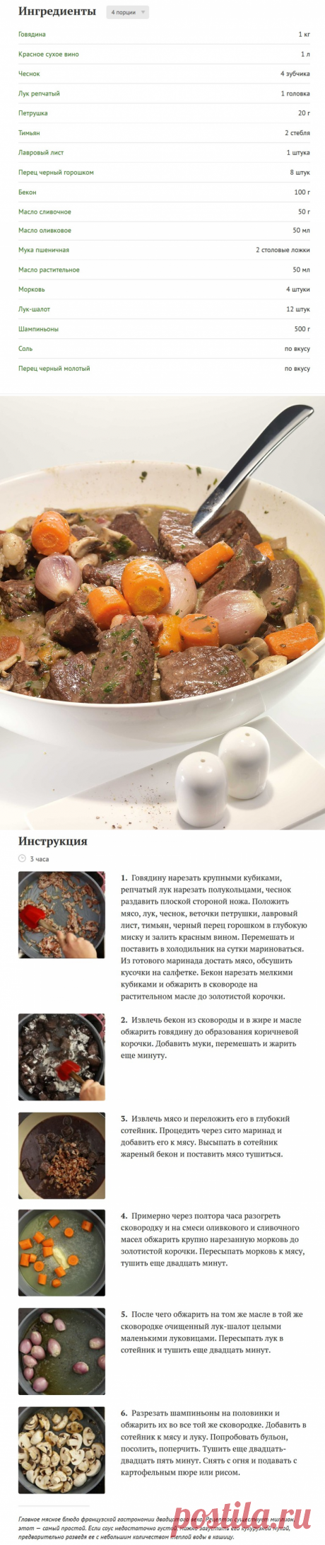 Говядина по-бургундски