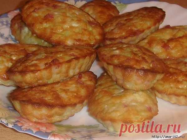Колбасно - капустные кексы.