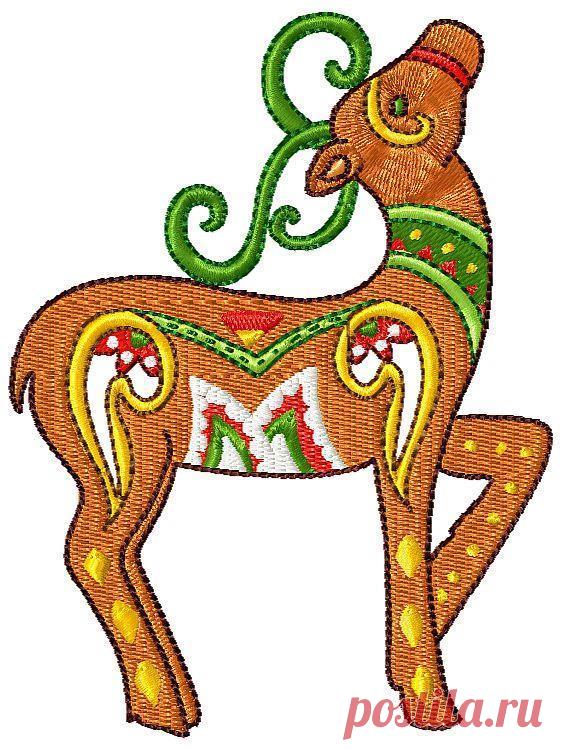 ORNAMENTAL REINDEER 10 MACHINE EMBROIDERY DESIGNS CD 2 SIZES | eBay