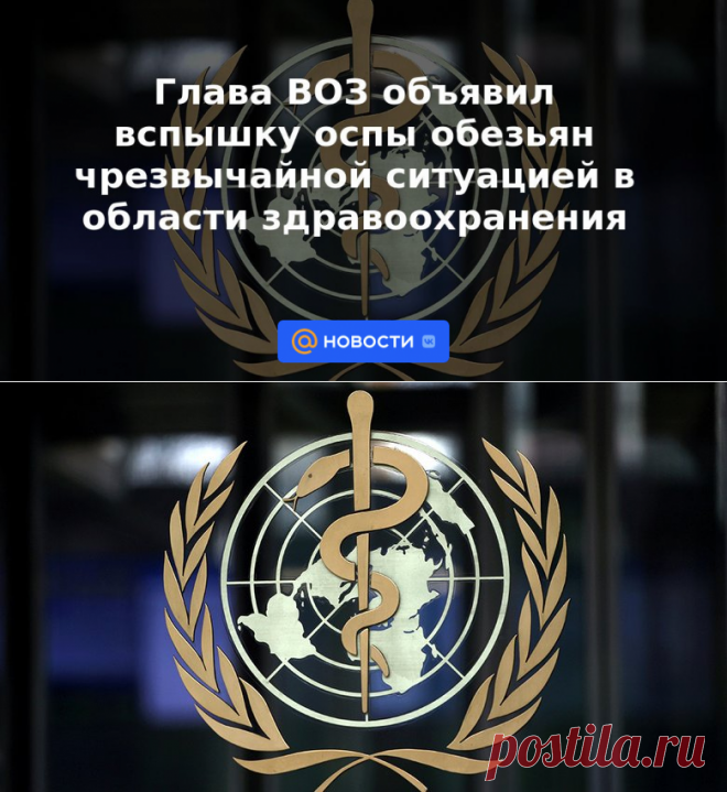 Глава ВОЗ объявил вспышку оспы обезьян чрезвычайной ситуацией в области здравоохранения - 23 июля 2022 | Новости Mail.ru