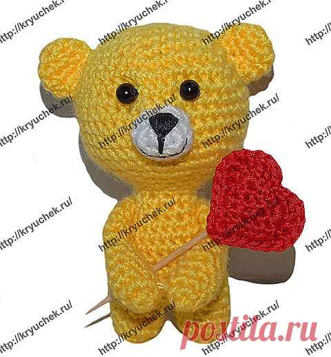 Игрушка Мишка крючком (видео мастер-класс)