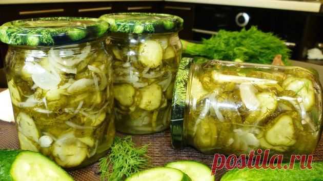 Вкусный салат на зиму из свежих огурцов-ест с удовольствием вся семья | На кухне Пульс Mail.ru