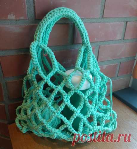 Вяжем авоську крючком | Шкатулка рукоделия | Яндекс Дзен
