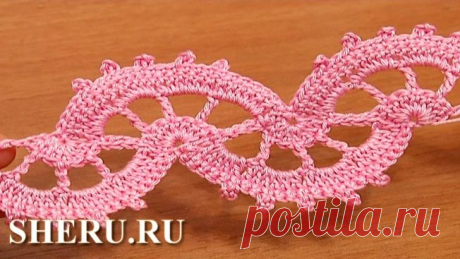 Кружева крючком ленточные