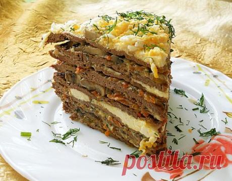 Печёночный торт - вкусно и не сложно (подробный рецепт)