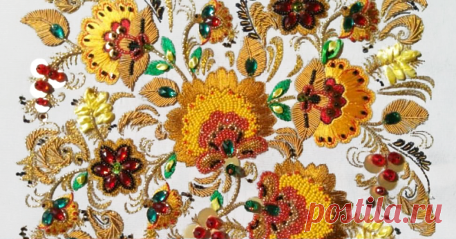 Вышиваем «Хохлому» в разных техниках