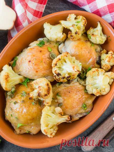 Рецепт курицы с цветной капустой и петрушкой на Вкусном Блоге