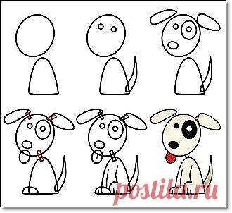 МК: рисуем мультяшных животных-2.